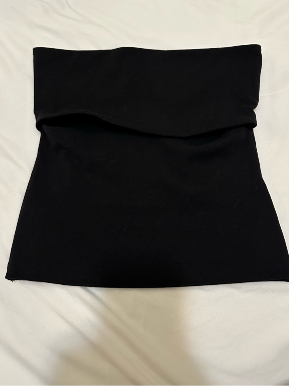 Black Tube Top with Mid-Slit